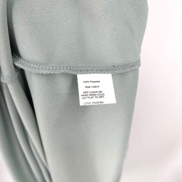 Show Me Your MuMu Jenn Maxi Dress Silver Sage Crisp Medium NWT - Picture 7 of 11